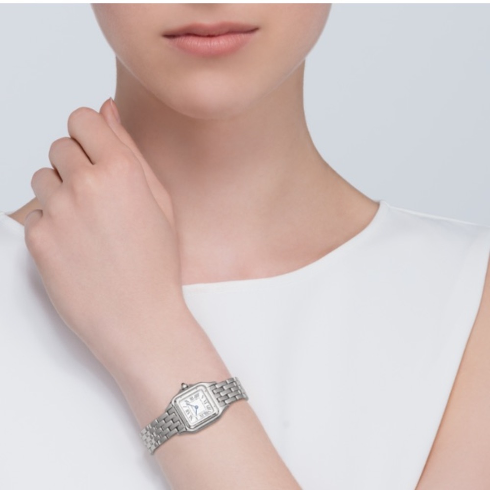 Cartier silver panther watch